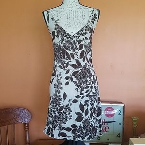 Bali Boutique Cream n Brown Dress